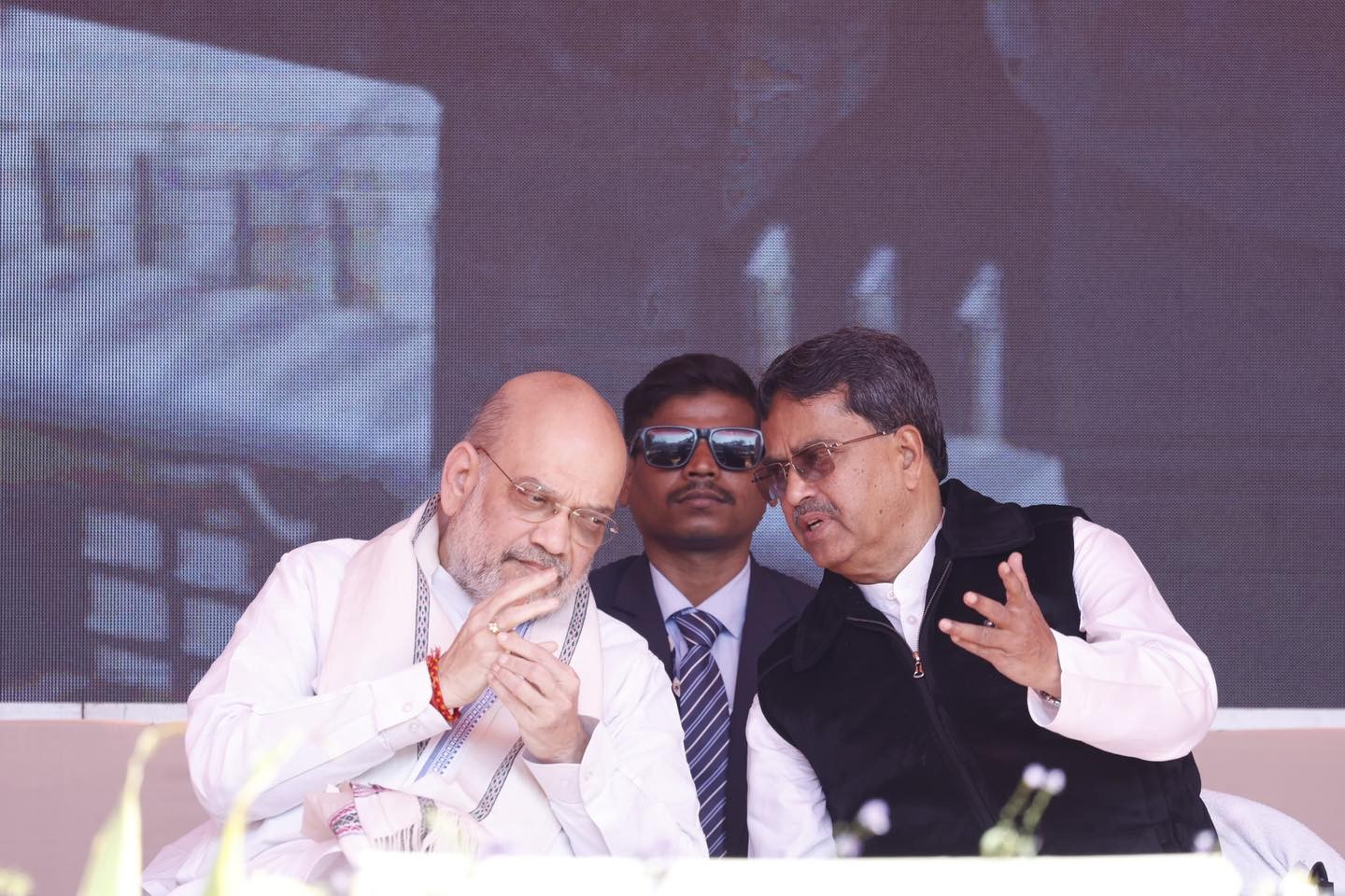 Bru Reang Tripura CM with Amit Shah